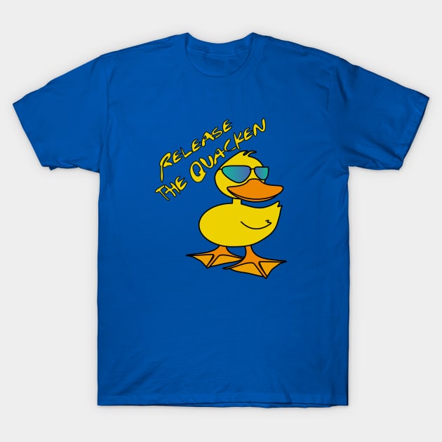 Release the Quacken (Yellow) T-Shirt by Punderstandable